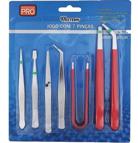 Jogo Pinça Profissional Western É Bom Ou Ruim - Jogo De Pinças Com 7 Peças Profissional Western | MercadoLivre