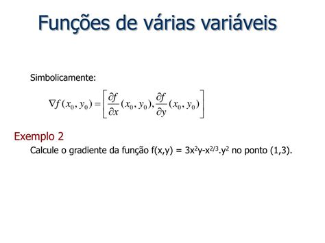 PPT Funções de várias variáveis PowerPoint Presentation free