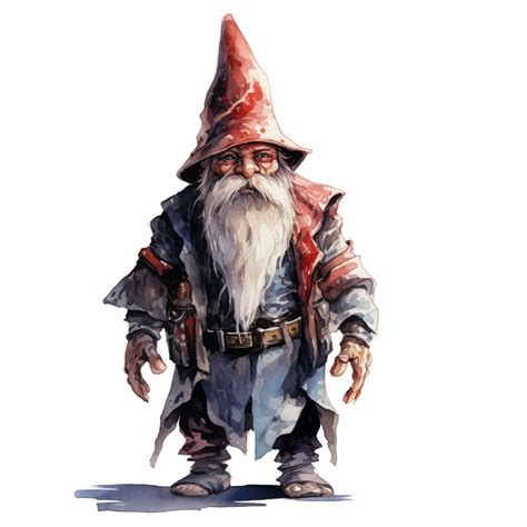 Gothic Gnome Clipart Magician Gnome Images 10 Watercolor Clip Art