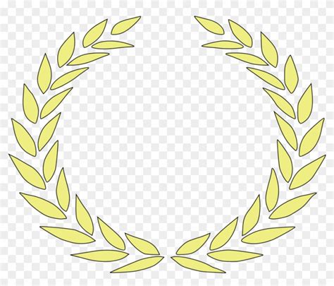 Laurel Wreath Logo Drawing Flower - Logo Bunga Padi, HD Png Download ...