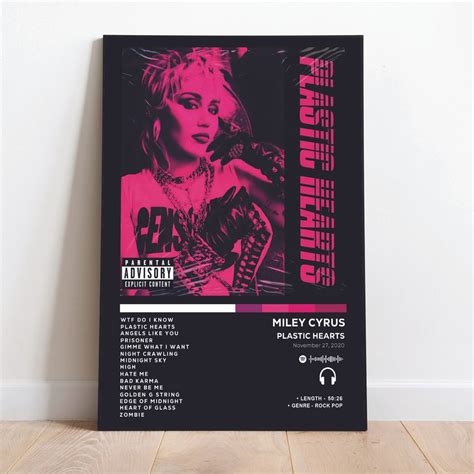 Miley Cyrus - Plastic Hearts Album Poster sold by Beatriz Marques | SKU ...