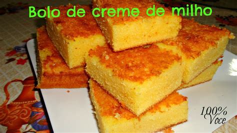 Bolo De Creme De Milho Facil Rapido E Muito Cremoso