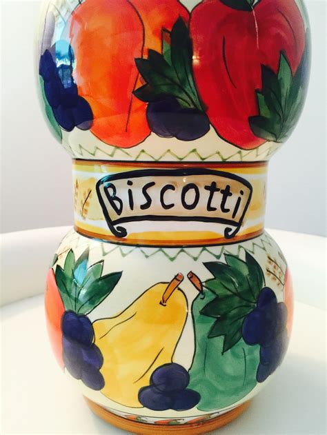 Vintage Nonni Biscotti Jar Handmade For Nonni S Cookie Jar Etsy