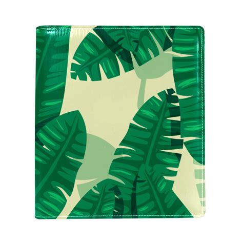 Ownta Banana Leaf Pattern Premium Pu Leather Book Protector Stylish