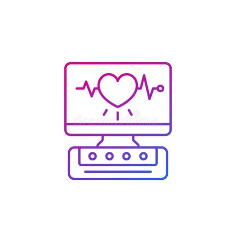 Ecg Machine Line Stock Illustrations 195 Ecg Machine Line Stock