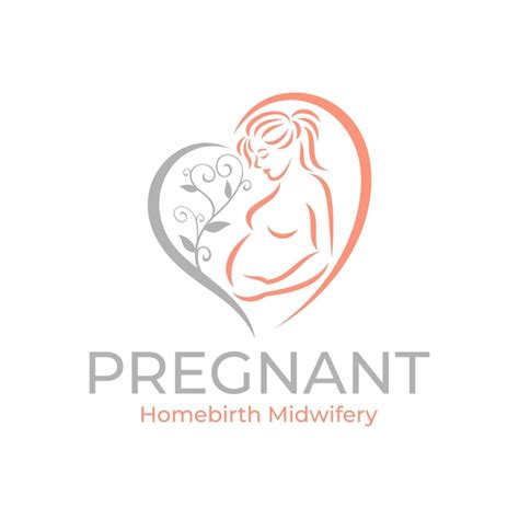 Premium Vector Pregnancy Logo Pregnant Woman Maternal Vector Illustration