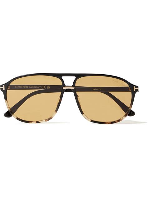 Tom Ford Aviator Style Tortoiseshell Acetate Sunglasses Tom Ford