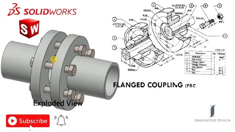 Solidworks Tutorials Design And Assembly Of Flange Coupling In