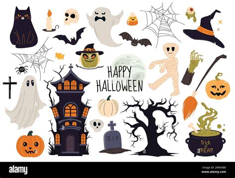 Vector set of Halloween figures Stock Vector Image & Art - Alamy