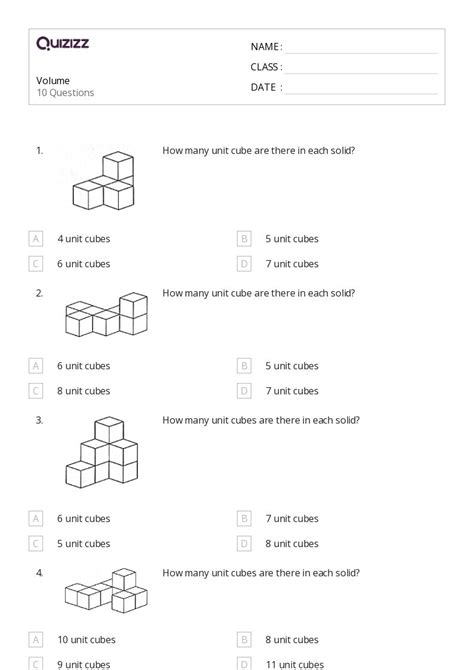 Volume Worksheets For Rd Grade On Quizizz Free Printable