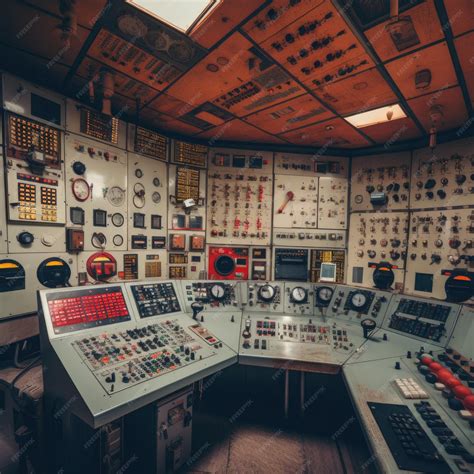 Premium Ai Image Closeup Of Nuclear Reactor Control Panel