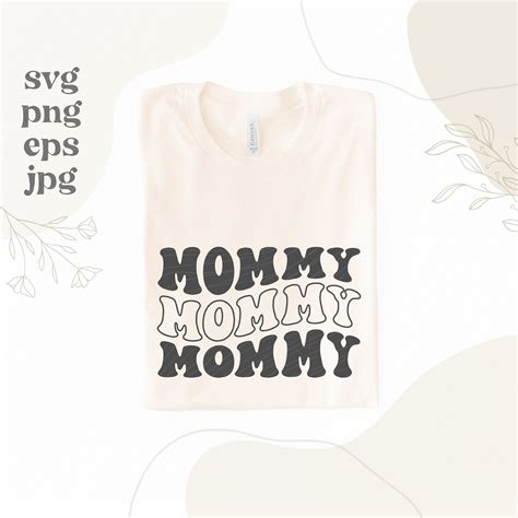 Retro Mommy Svg Files Stacked Mommy Png Retro Mommy Shirt File Retro