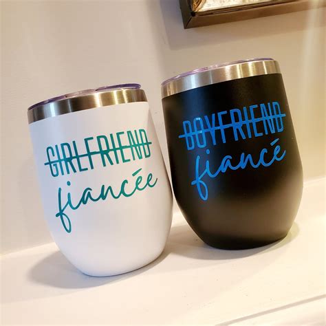 Engagement Tumblers Engagement T Fiancee Tumbler Fiance Etsy