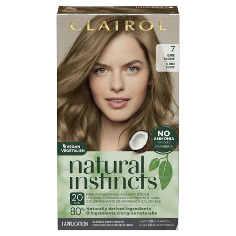 Clairol Natural Instincts Demi-Permanent Hair Color Crème 7 Dark Blonde ...