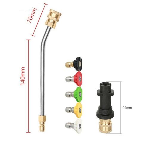 1 4 Hochdruck Reiniger Strahlrohr 5x Düse Adapter Für Karcher K2 K3 K4