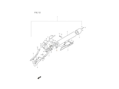 Embellecedor Colector Trasero Hyosung Aquila GV250 EFI 2008 2012