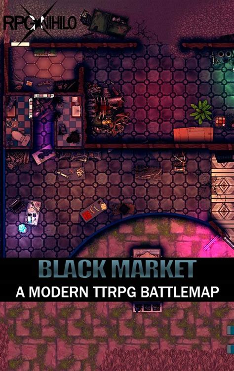 Black Market 25×15 In Modern Digital Battle Map Rpgxnihilo