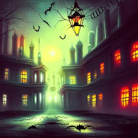 Haunted Abandoned City 4k Digital Illustration · Creative Fabrica