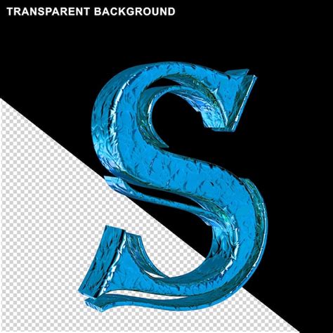 Premium Psd Blue Letter S