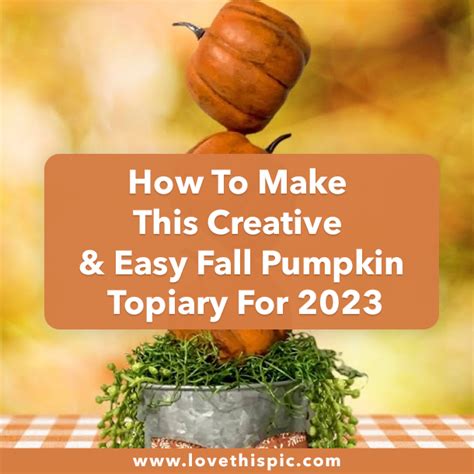 How To Make This Creative Easy Fall Pumpkin Topiary For