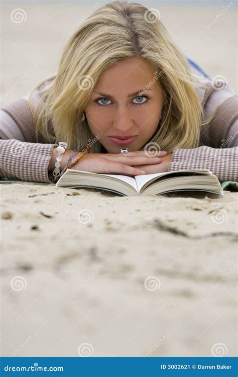 Reading On The Beach Stock Image Image Of Book Reading