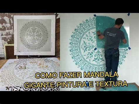 COMO FAZER UMA MANDALA GIGANTE PINTURA OU TEXTURA DECORAÇÃO