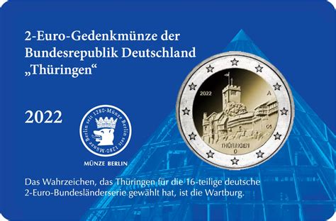 Euro M Nze Coin Card Th Ringen Wartburg