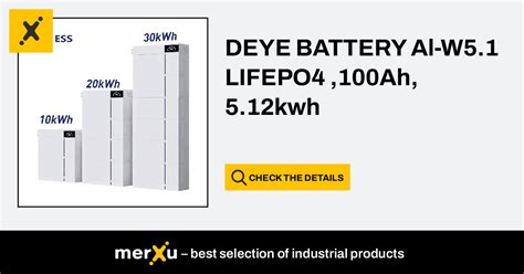 Deye Battery Al W5 1 Lifepo4 100ah 5 12kwh Merxu Negotiate Prices Wholesale Purchases