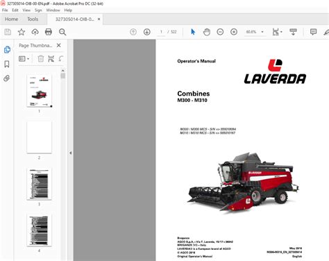 Laverda Eu Harvesting M M Mcs M M Mcs Combine Operator S