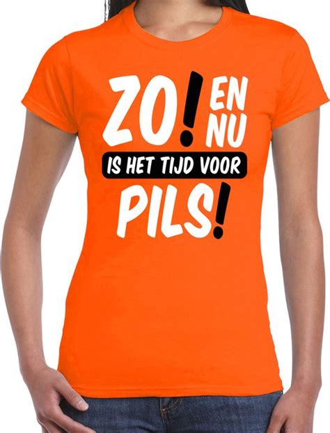 Bellatio Decorations Koningsdag T Shirt Voor Dames Tijd Voor Pils