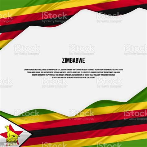 Zimbabwe Flag Design Waving Zimbabwe Flag Made Of Satin Or Silk Fabric