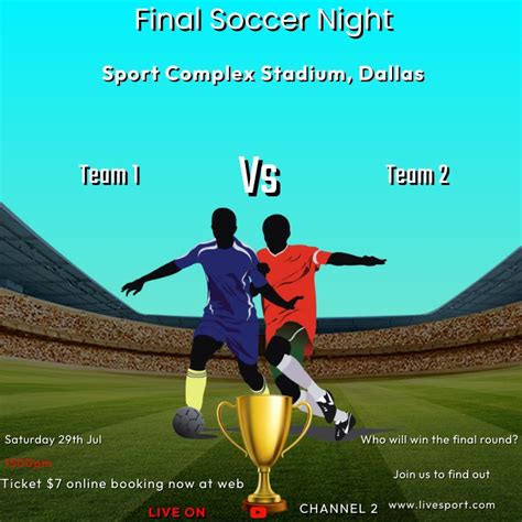 Soccer Banner Template Postermywall
