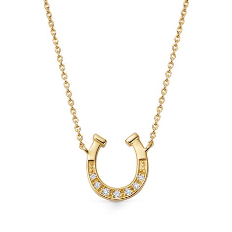Solid Gold Lab Grown Diamond Horseshoe Pendant | Astley Clarke