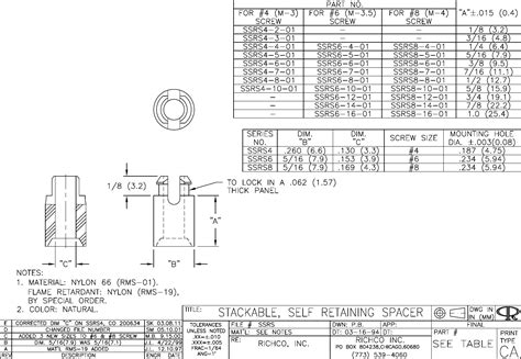 Ssrs Series Drawing By Essentra Components Datasheet Digikey