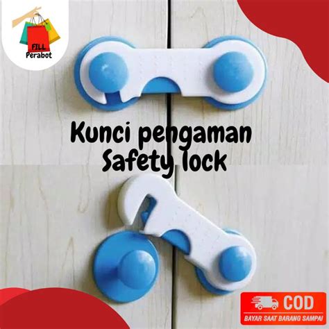 Jual KUNCI PENGAMAN BAYI PINTU LEMARI LACI KULKAS PENGAIT BABY SAFETY