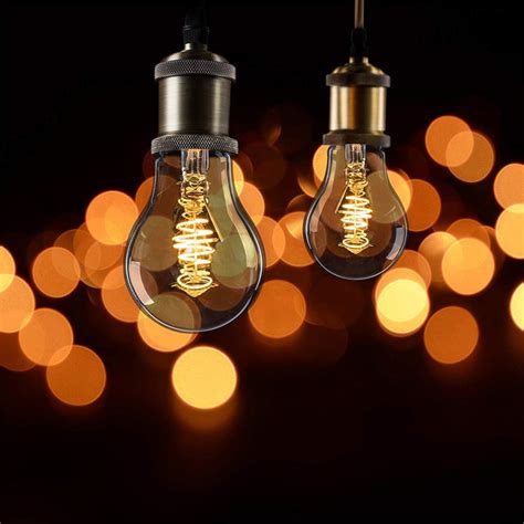 5 X LED Spiral Filament Leuchtmittel Birnenform 2 5W E27 Gold A60 Ext