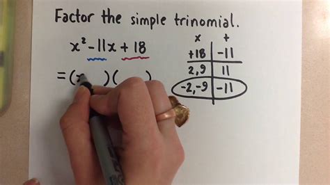 Factoring Simple Trinomials Youtube