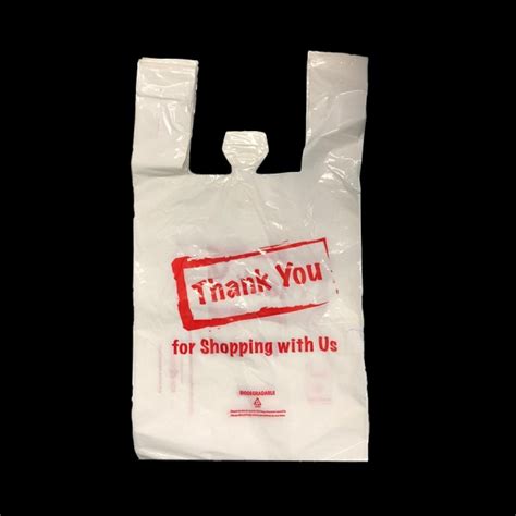 Biodegradable Plastic Thank You Bags