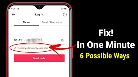 Too Many Attempts Try Again Later Tiktok How To Fix Tiktok Too Many