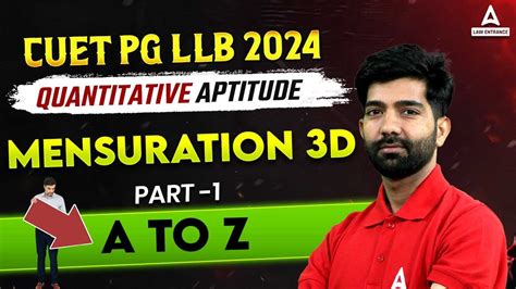 CUET PG LLB 2024 Quantitative Aptitude Mensuration 3d Part 1 CUET