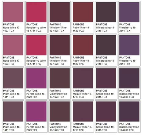 Plum Colour Chart