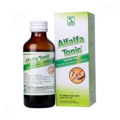 Schwabe Homeopathy Alfalfa Tonic For Diabetic 100 Ml For Clinical