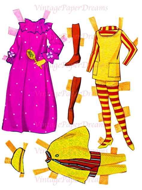 Vintage Paper Doll Printable Pdf Barbie Christie Stacey Etsy Australia