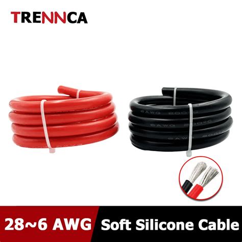 Lithium Battery Wire Tinned Copper Soft Silicone Cable 28 26 24 22 20