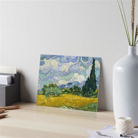 "Wheat Field with Cypress Trees by Van Gogh" Art Board Print by ...