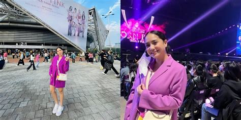 Potret Gaya Nagita Slavina Nonton Konser Blackpink Di Korea Mama