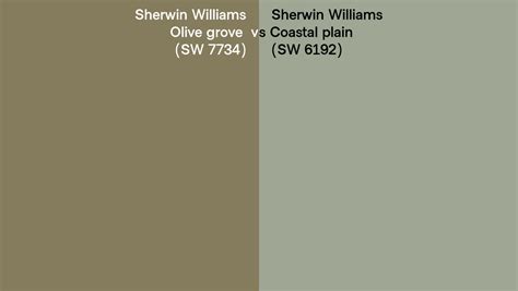 Sherwin Williams Olive Grove Vs Coastal Plain Side By Side Comparison