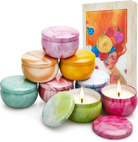 Scented Candles Ts For Women 8 Pack Candles For Home Scented Aromatherapy Stress Relief Soy