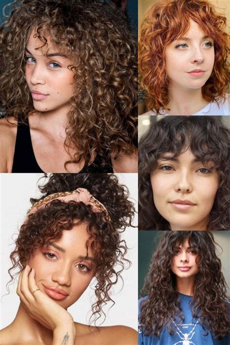 5 idées de frange rideau cheveux bouclés Coupe cheveux frisés femme