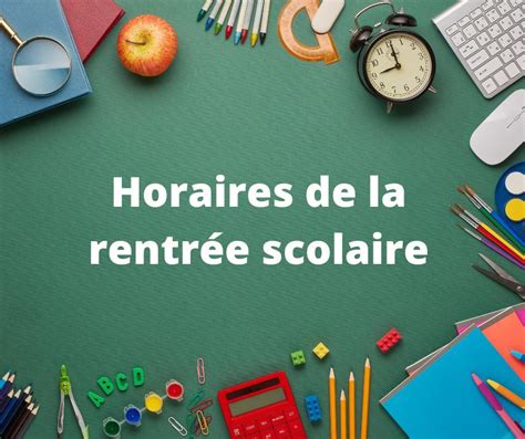 Horaires De La Rentr E Scolaire Isma Arlon